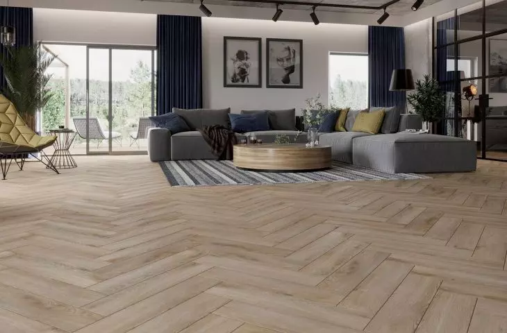 Dąb Grenada Jodełka, kolekcja De Lux Jodełka, podłoga wodoodporna