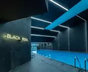 Black stretch ceilings with LED strips