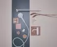 Damixa - Silhouet small basin mixer, handset and shower hose, accessories matte white