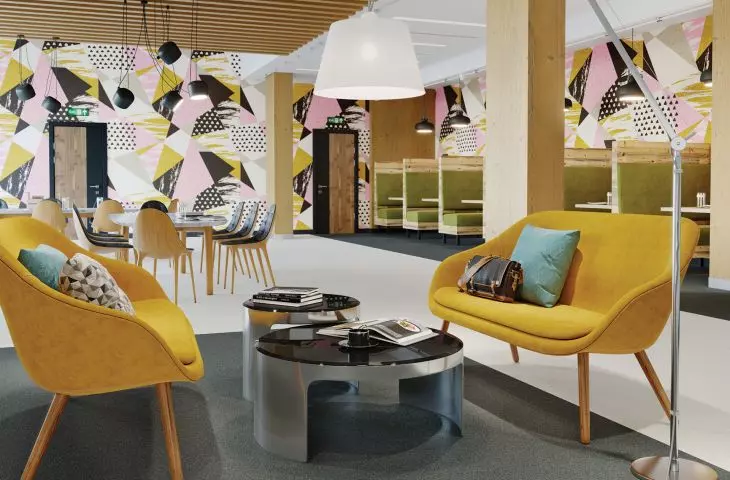 University - walls - Altro Whiterock Digiclad custom, floors - Altro Suprema