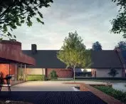 European Security Academy reception building, visualization, proj. P3 Pracownia Architektury