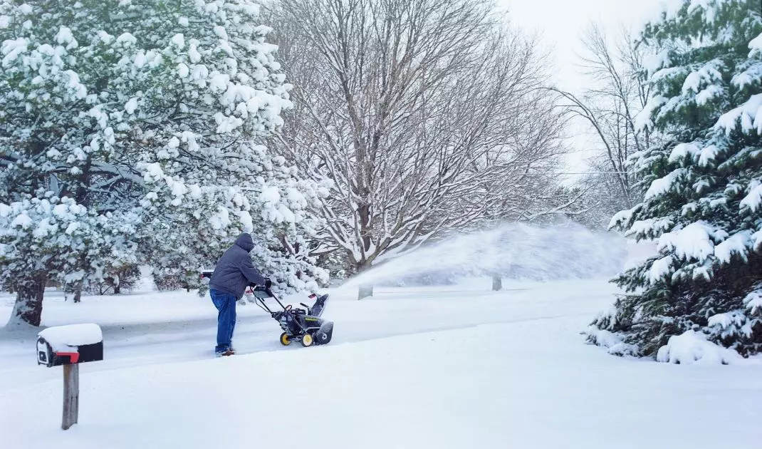 Snow removal with a snowblower