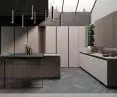 Kuchnia wykończona spiekiem kwarcowym Laminam z kolekcji IN-SIDE Pietra Piasentina Taupe