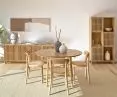 Oqui folding table, Romane chairs, Caetana vases and Beyla collection furniture