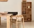 Nina chair, Deyanira table, Crismilda lamp and furniture from the Beyla collection