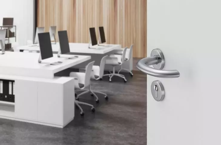 Set of stainless steel handles for interior doors, Marseille series - with Sertos® technology and SecuSan® surface