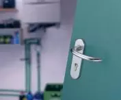 Handle set made of alumium for interior fire doors (and panic doors), Marseille series - with Sertos® technology, also available in stainless steel with SecuSan® surface