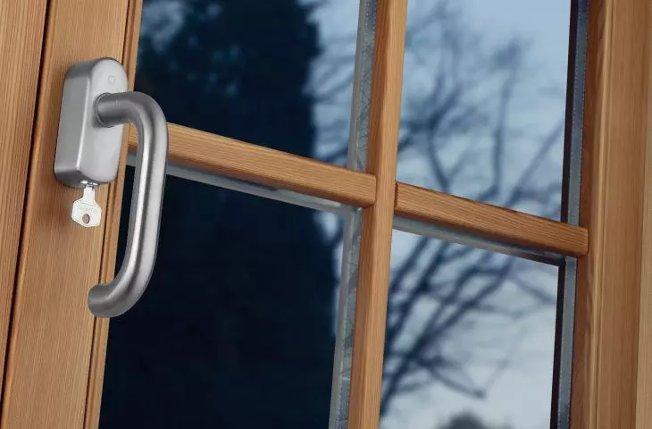 Stainless steel window handle, Paris Series - SecuSelect® technology, also available with SecuSan® surface