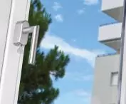 Stainless steel window handle, Amsterdam series with SecuSelect®, also available with SecuSan® surface