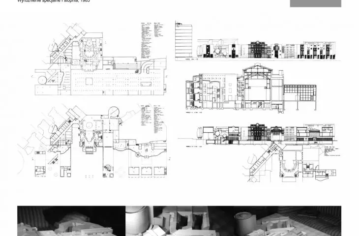 Projekt zabudowy przed Teatrem Polskim, Poznań, 1985