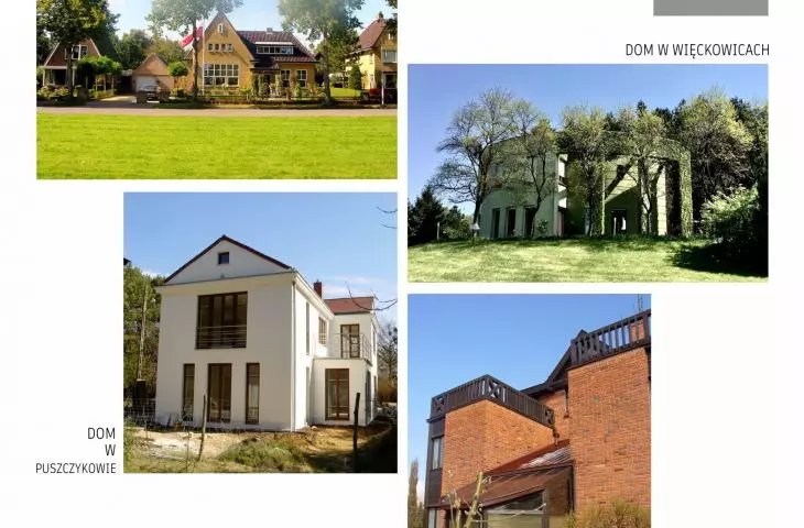 Single-family houses designed by P. Wędrychowicz