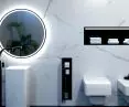 Lupe Plus mirror, toilet storage, LED recessed shelf