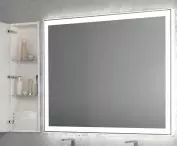Diamant mirror, recessed cabinet
