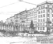 Marcinkowskiego Avenue, concept by Prof. Wojciech Krzyzaniak
