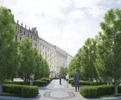 Visualization of the tree-lined avenue in front of the National Museum (Center Project)