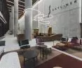 Lobby budynku Skyliner w Warszawie – oryginalna struktura świetlna 3D
