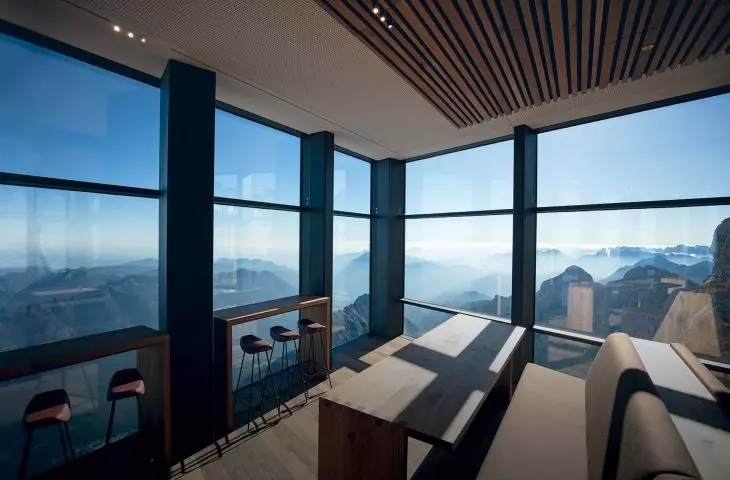 Underfloor heating in a restaurant located on the Zugspitze sew (Germany)