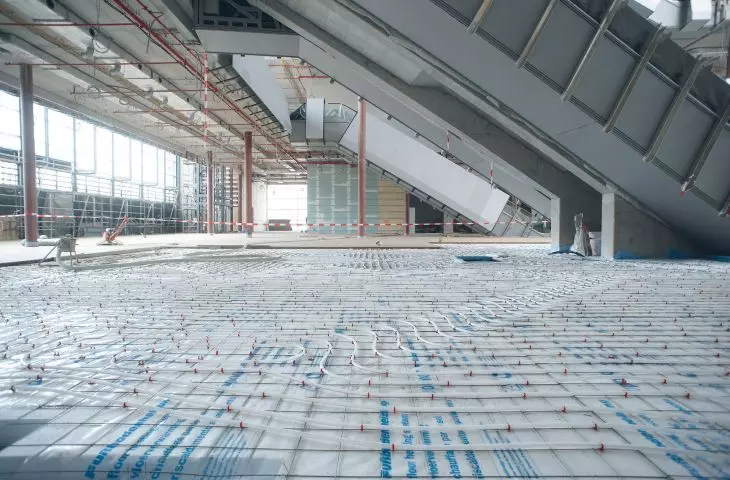 Hamburg Airport - Classic underfloor heating system