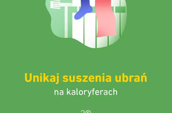Nawet tak proste rzeczy jak unikanie suszenia ubrań na kaloryferach realnie przyczyniają się do ograniczenia zużycia energii