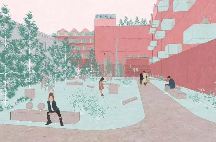  nowa ekodzielnica w Chrzanowie, koncepcja architektoniczno-urbanistyczna (proj.: Aleksandra Wasilkowska) 