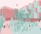 nowa ekodzielnica w Chrzanowie, koncepcja architektoniczno-urbanistyczna (proj.: Aleksandra Wasilkowska) 