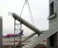 Installation of prefabricated staircase at Pyrzowice airport