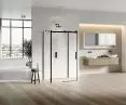 Wall-mounted shower cabin from the Softi Black collection