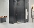 Kabina prysznicowa z wieszakiem relingowym z kolekcji Avexa Copper Brushed