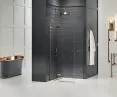 Shower enclosure with railing rack from Avexa Copper Brushed collection
