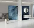 Walk-in shower cabin with sliding glass from the Smart Light Gold collection