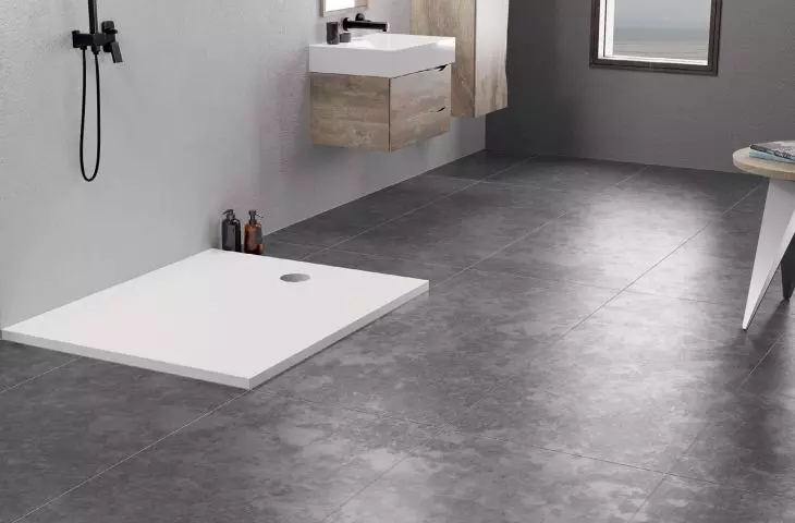 Acrylic shower tray from the Mild Stone collection