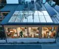 Glazed ceiling guarantees a spectacular effect