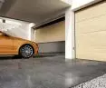 UniTherm gate, color Natural Oak in smoothgrain texture