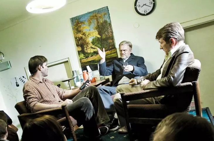 „Hotel Savoy”, reż. Michał Zadara, Teatr Nowy w Łodzi; na zdjęciu: Michał Kruk, Jerzy Krasuń, Dariusz Kowalski