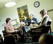 „Hotel Savoy”, reż. Michał Zadara, Teatr Nowy w Łodzi; na zdjęciu: Michał Kruk, Jerzy Krasuń, Dariusz Kowalski