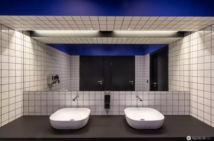 FORMSON office, bathroom and reflection in the mirror