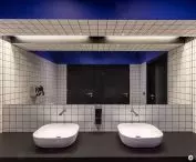FORMSON office, bathroom and reflection in the mirror