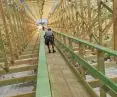 Prefabricated trusses - commercial building - attic space with working deck