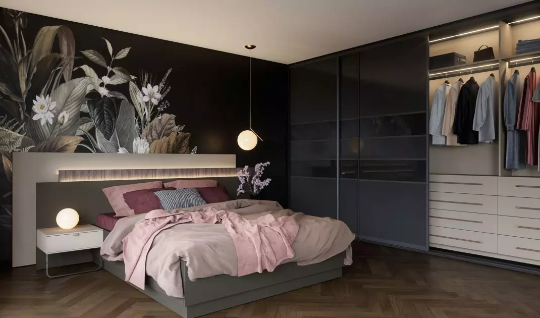 Natural materials with dark coloration are an integral part of the interior in this style