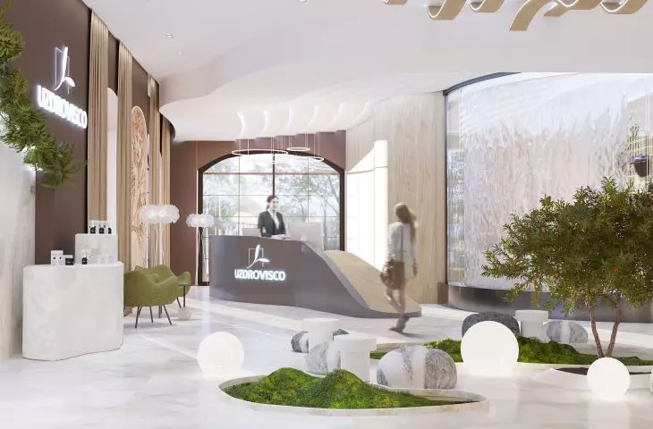 Design of a resort in Jastrzębie-Zdrój, entrance area