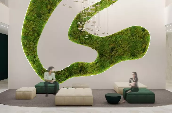 On the first floor there is a relaxation area