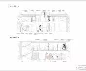 Projekt kurortu w Jastrzębiu-Zdroju, przekrój A-A i B-B