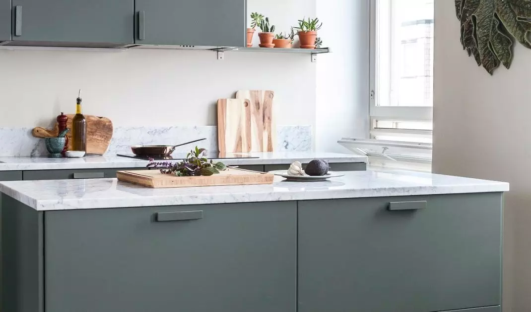 Renovated kitchen fronts