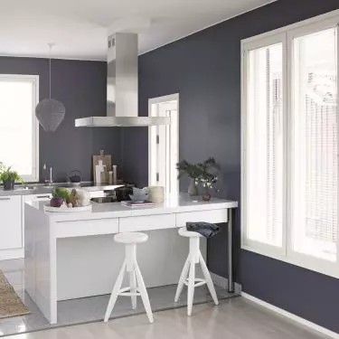 Renovated walls in the kitchen