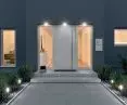 ThermoSafe aluminum door, pattern 860 in RAL 9016 with side elements