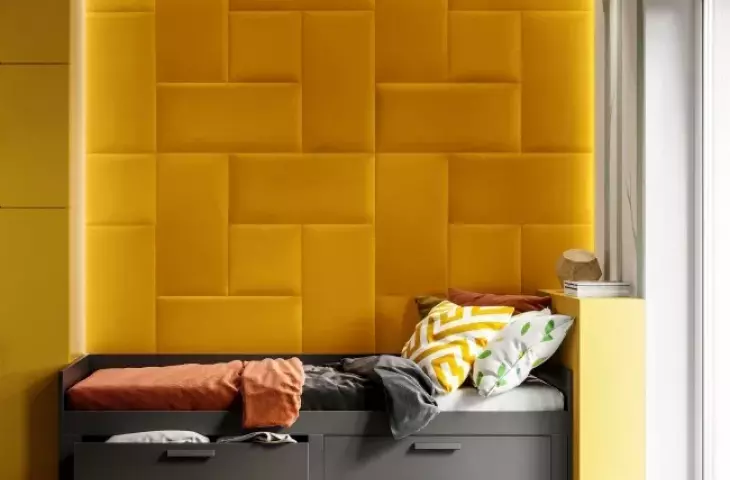 Wall panels in the bedroom