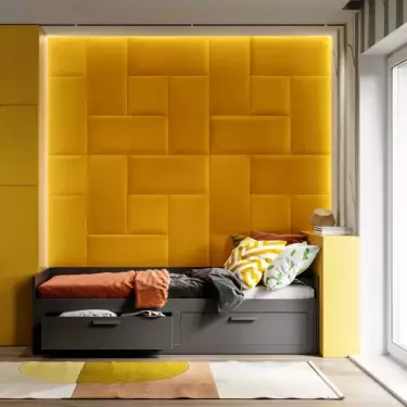 Wall panels in the bedroom