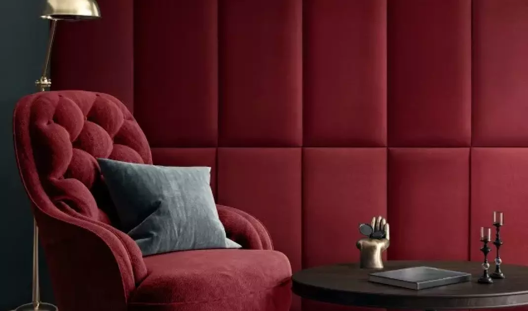 Maroon wall panels