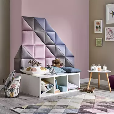 Upholstered panels in the children's room