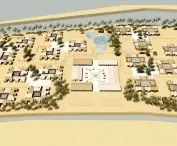 Village project for people with neurodegenerative diseases, bird's eye view